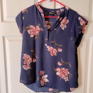 Blue Floral tank blouse